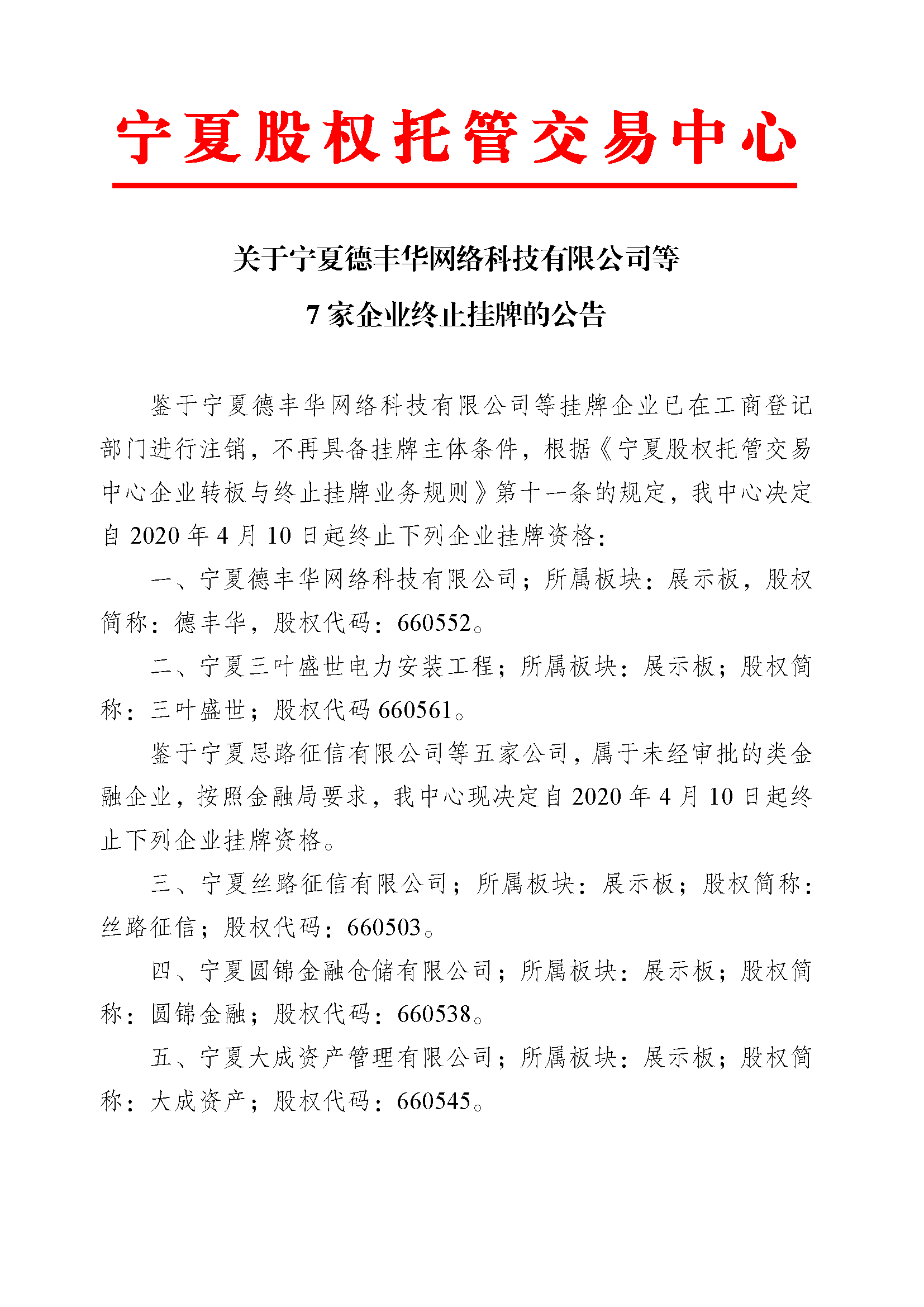 關于寧夏德豐華網絡科技有限公司等七家企業(yè)終止掛牌的公告_頁面_1.png